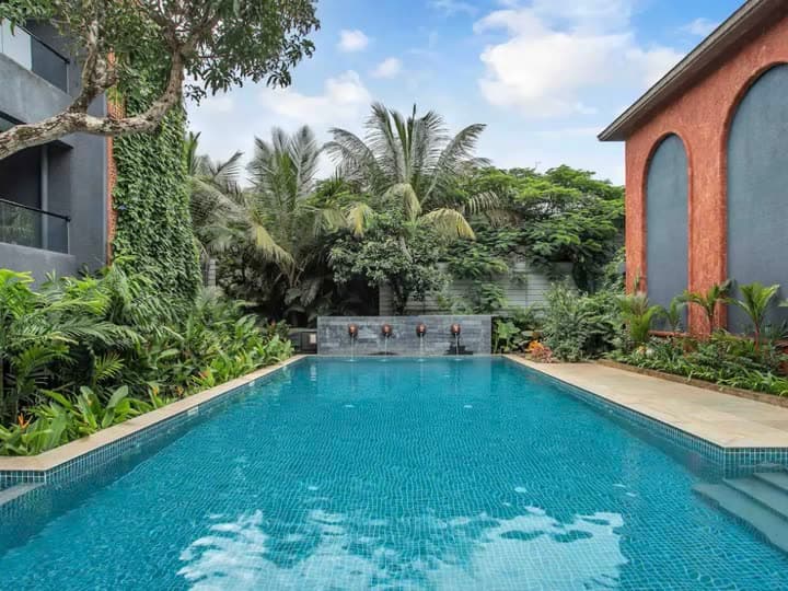 The pool at a Nistula villa in Assagao, Goa.